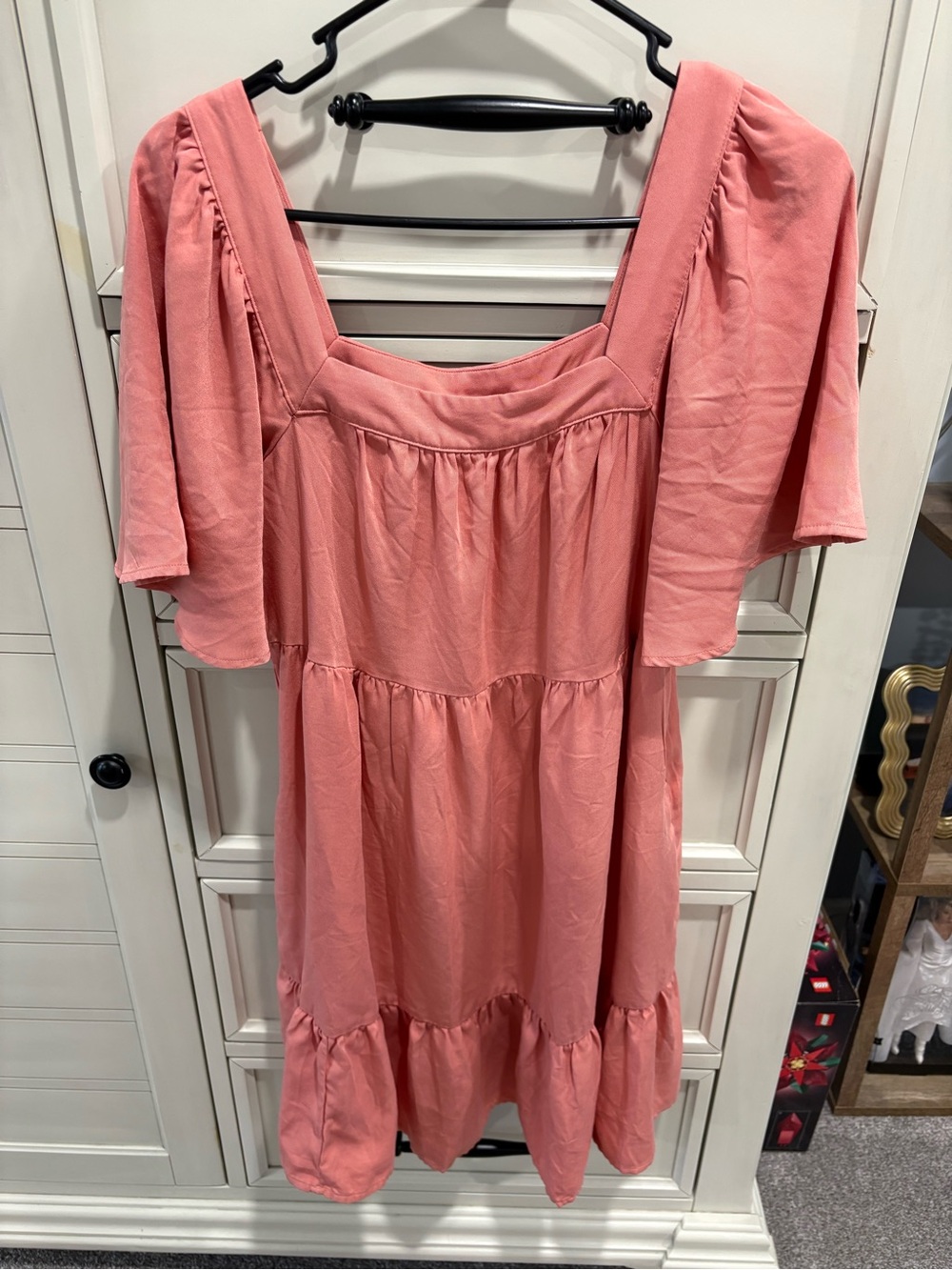 Maurice’s Pink Square-Neck Ruffle Dress